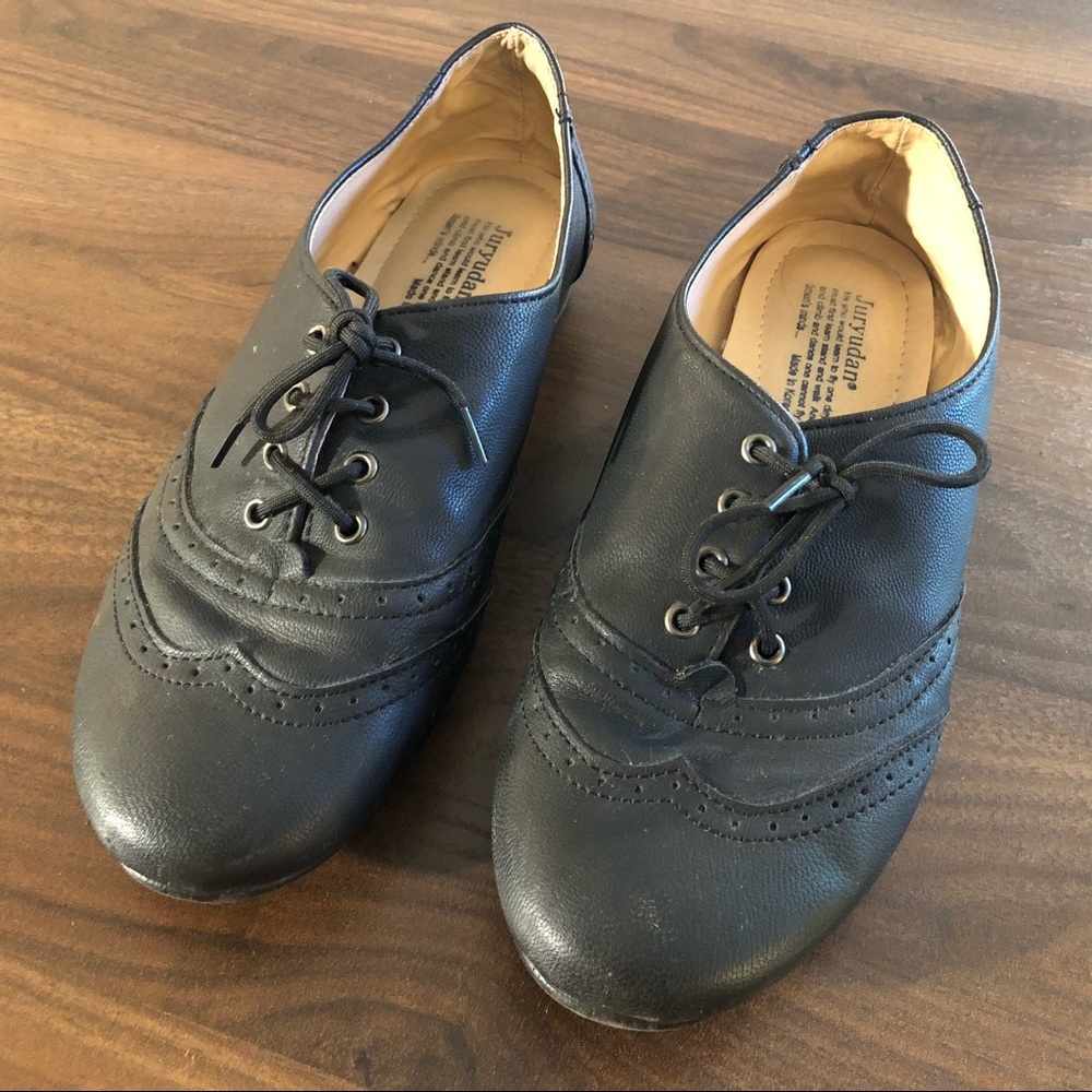 Women’s Black Korean Oxford Shoes Size 7